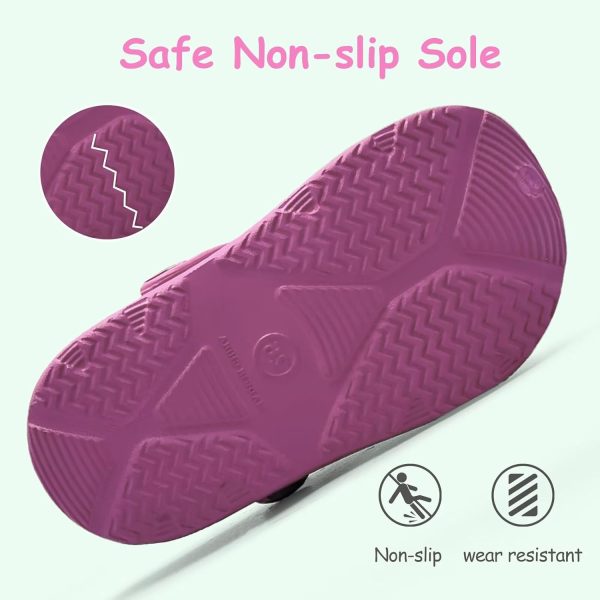Toddler Girls Boys Clogs Classic Garden Shower Beach Pool Swim Slip on Sandals Slides Children Kid Cute Water Shoes-3