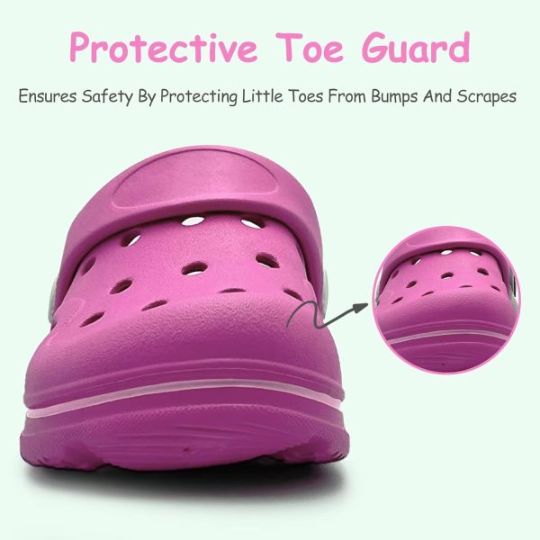 Toddler Girls Boys Clogs Classic Garden Shower Beach Pool Swim Slip on Sandals Slides Children Kid Cute Water Shoes-4