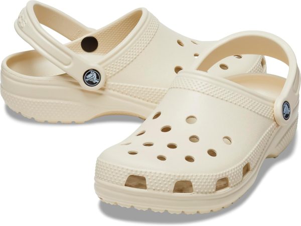 Crocs Unisex-Adult Classic Clog, Clogs for Women and Men, Bone, 2 Men/4 Women-4